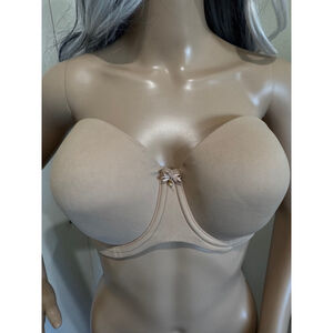 Women's Soma convertible strap/strapless underwire lined Bra 38DD Beige EUC